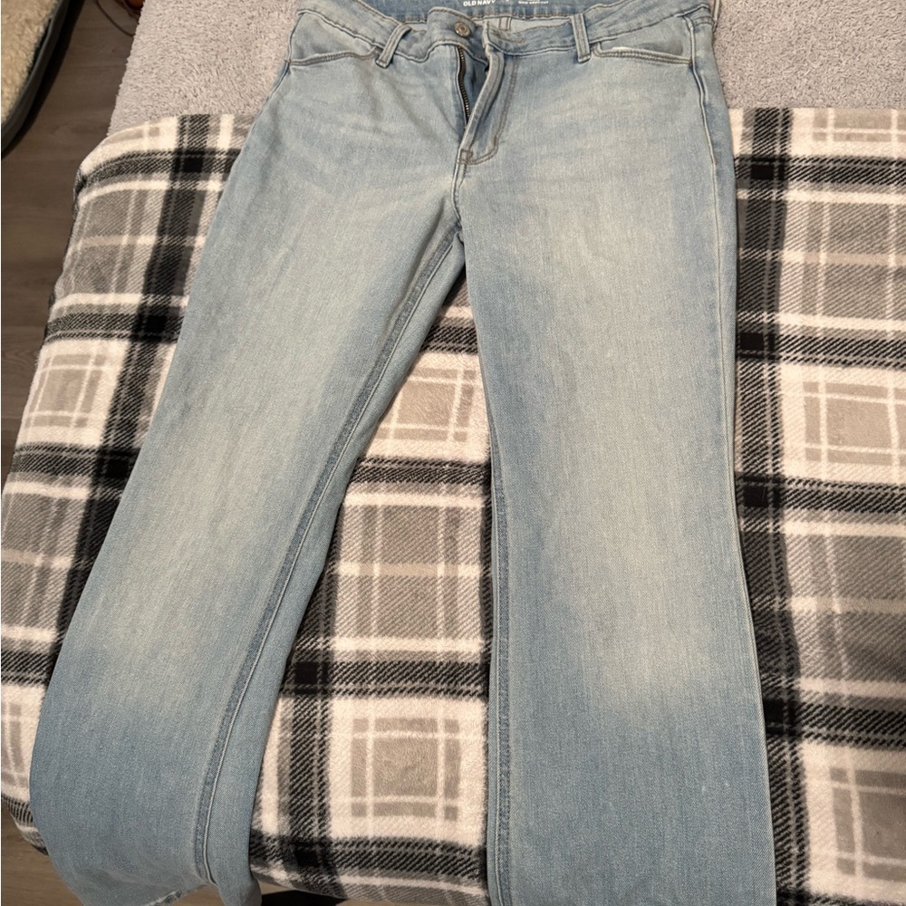 Old Navy Women's Straight Leg Jeans - Light Blue